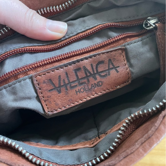 Vintage Vilenca Holland Brown Woven Leather Crossbody Bag - Picture 4 of 8